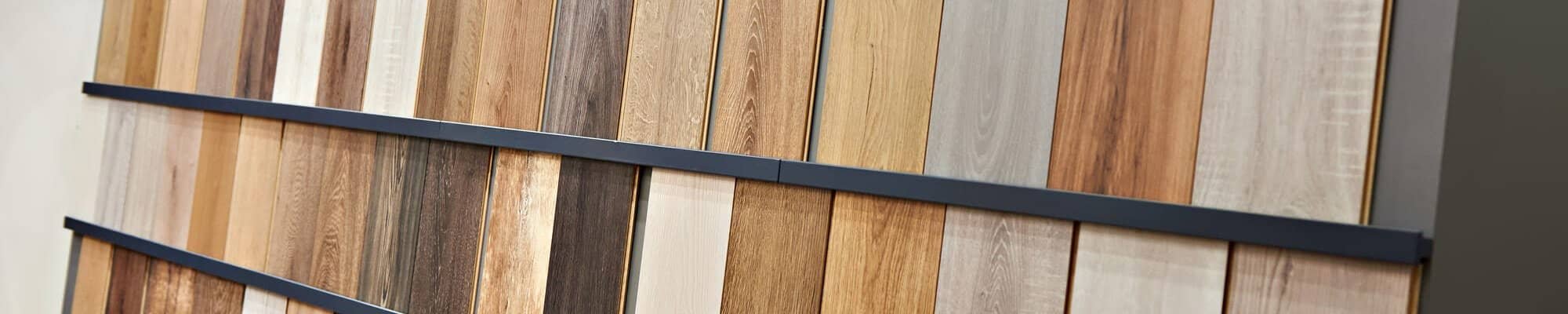 Flooring samples in a showroom